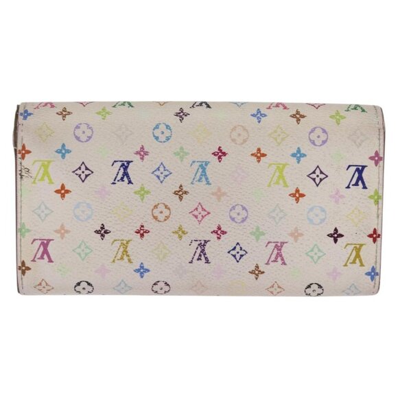 LOUIS VUITTON Multicolor Portefeuille Sarah Wallet White - Picture 3 of 16